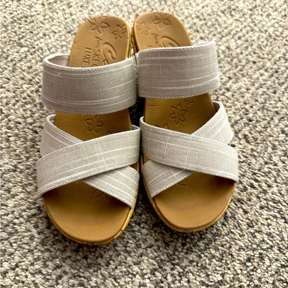 Wedge sandals, barley worn, like new